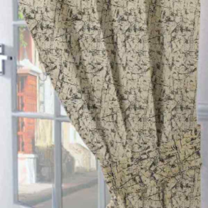 1 Piece Soft Luxury Suede Velvet Eyelet Door Curtain Size (Cream)