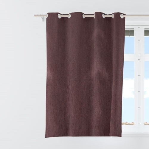 5 Feet Window Curtains Polyester Room Darkening Set Of 2 (Coffee)