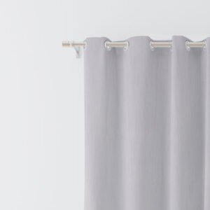 5 Feet Window Curtains Polyester Room Darkening Set Of 2 (White)