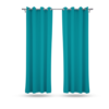 9 feet Long Door Curtains Polyester Room Darkening Set Of 2 (Aqua)37