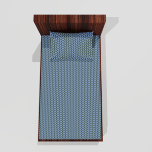 Glace Cotton Elastic Fitted Single Bedsheets With 1 Pillow Cover (Sky Blue)