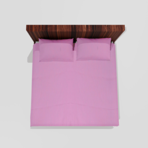 King Size Pure Cotton Double Flat Bed Sheet With 2 Pillow Covers (Purple) 10