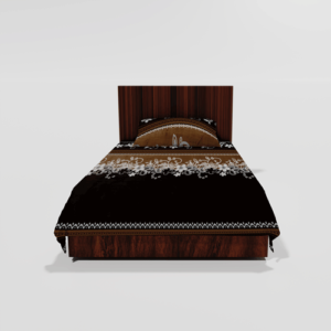 Winter Soft Warm Single Flat Bedsheet With 1 Pillow Cover (Coffee)