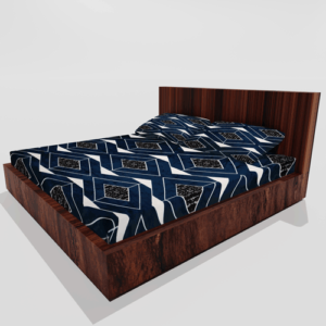 Winter Warm King Size Fitted Double Bedsheet With 2 Pillow Covers (Teal Green)105b