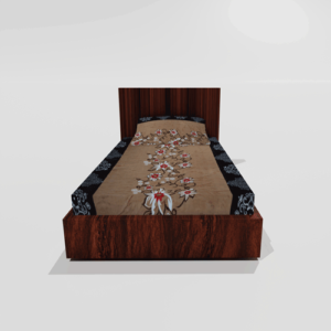 Winter Warm Soft Fitted Single Bedsheet With 1 Pillow Cover (Beige) 105