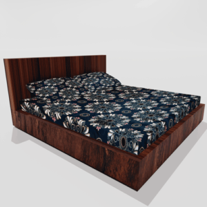 Winter Warm King Size Fitted Double Bedsheet With 2 Pillow Cover (Teal Green)104d