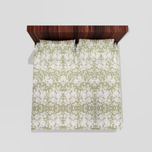 King Size Jacquard Cotton Double Flat Bed Sheet With 2 Pillow Covers (Heena)7c