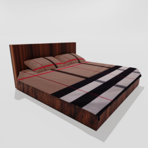 Pure Cotton Double Flat Bed Sheet With 2 Pillow Covers (Brown) 3