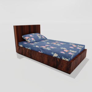 Glace Cotton Single Elastic Fitted Bed Sheet With 1 Pillow Cover (Grey) 11