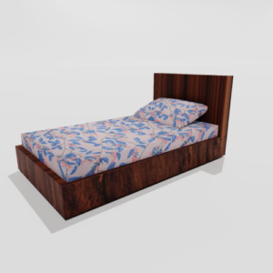 Glace Cotton Single Elastic Fitted Bedsheets With 1 Pillow Cover- (Purple) 1