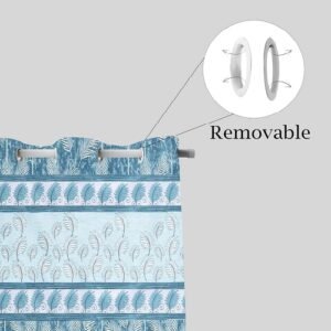 9 feet Long Door Curtains Polyester Room Darkening Set Of 2 (Blue)15c