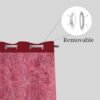 9 feet Long Door Curtains Polyester Room Darkening Set Of 2 (Pink)