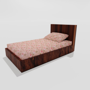 Glace Cotton Single Elastic Fitted Bedsheets With 1 Pillow Cover (Peach)66