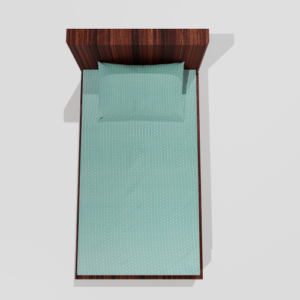 Glace Cotton Single Elastic Fitted Bedsheet With 1 Pillow Cover (Green) 101