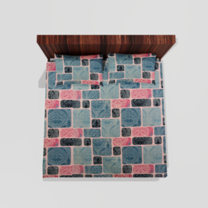 Glace Cotton Double Flat Bedsheet With 2 Pillow Covers (Green) 10