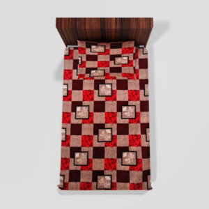 Glace Cotton Single Flat Bed Sheet With 1 Pillow Cover (Maroon)