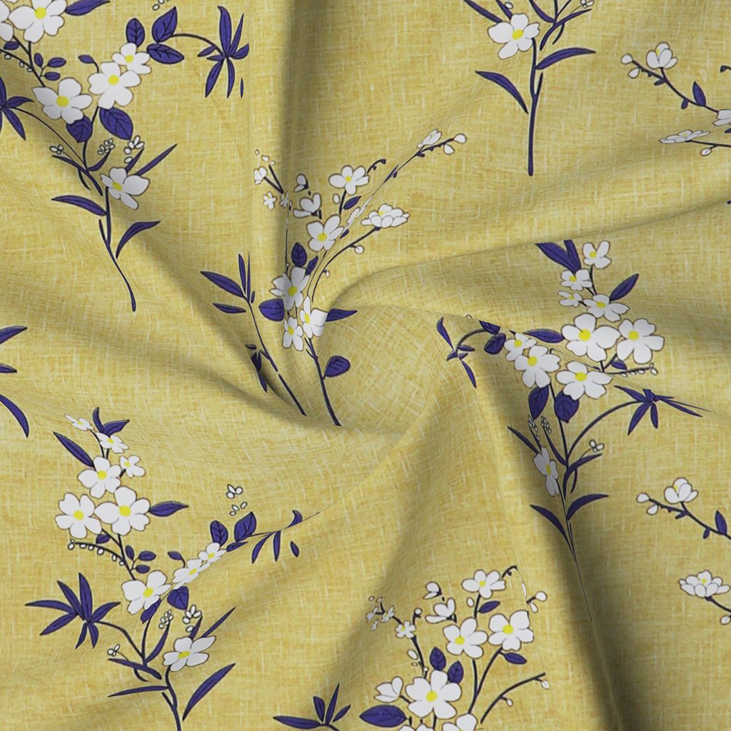 Single Glace Cotton Elastic Fitted Bedsheets With 1 Pillow Cover (Yellow)