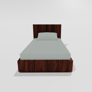 Glace Cotton Single Elastic Fitted Bedsheets With 1 Pillow Cover (Green)