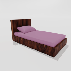 Glace Cotton Single Elastic Fitted Bedsheets With 1 Pillow Cover (Pink)