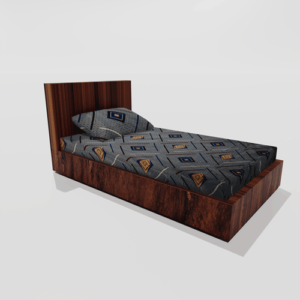 Glace Cotton Single Elastic Fitted Bedsheets With 1 Pillow Cover (Sky Blue ) 103