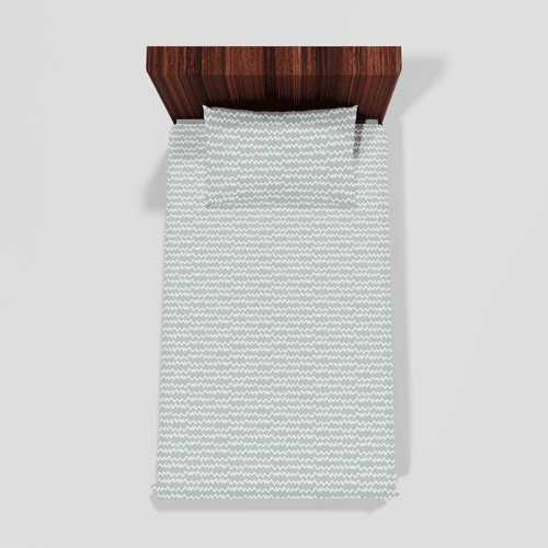 Glace Cotton Single Flat Bed Sheet With 1 Pillow Cover (Cream)4a