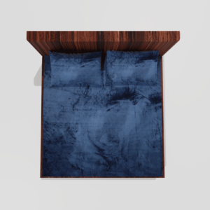 Winter Warm King Size Fitted Double Bedsheet With 2 Pillow Covers (Blue)