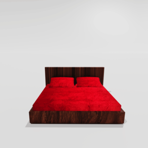 Winter Warm King Size Fitted Double Bedsheet With 2 Pillow Covers (Red)