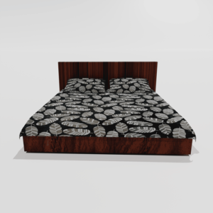 Winter Warm King Size Fitted Double Bedsheet With 2 Pillow Covers (Green)