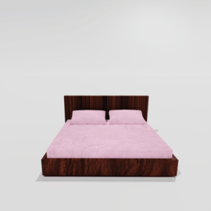 Winter Warm King Size Fitted Double Bedsheet With 2 Pillow Covers (Purple)