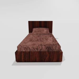 Winter Warm Soft Fitted Single Bedsheet With 1 Pillow Cover (Brown) 103