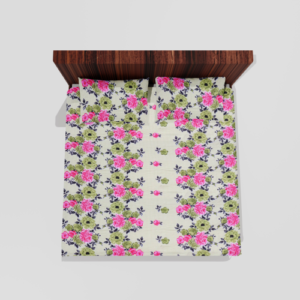 Pure Cotton Double Flat Bed Sheet With 2 Pillow Covers (Navy Blue)5