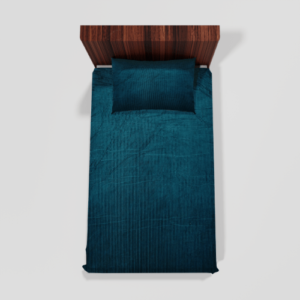 Winter Soft Warm Single Flat Bedsheet With 1 Pillow Cover (Blue)8a