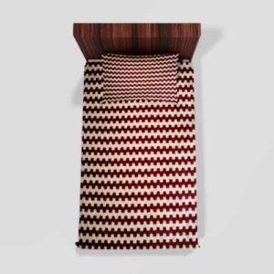 Winter Soft Warm Single Flat Bedsheet With 1 Pillow Cover (Brown)