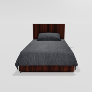 Winter Soft Warm Single Flat Bedsheet With 1 Pillow Cover (Grey)