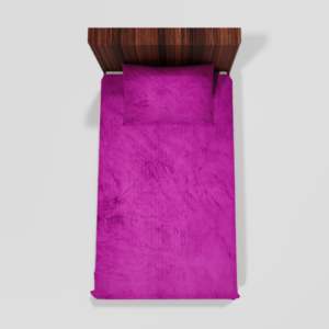 Winter Soft Warm Single Flat Bedsheet With 1 Pillow Cover (Pink)