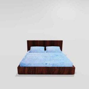 Winter Warm King Size Fitted Double Bedsheet With 2 Pillow Covers (Blue)