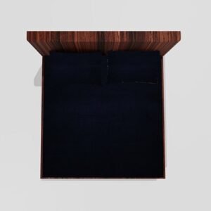 Winter Warm King Size Fitted Double Bedsheet With 2 Pillow Covers (Blue)