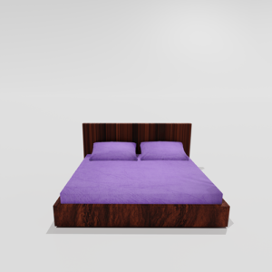 Winter Warm King Size Fitted Double Bedsheet With 2 Pillow Covers (Lavender)