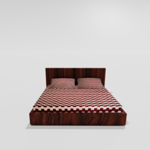 Winter Warm King Size Fitted Double Bedsheet With 2 Pillow Covers (Red)