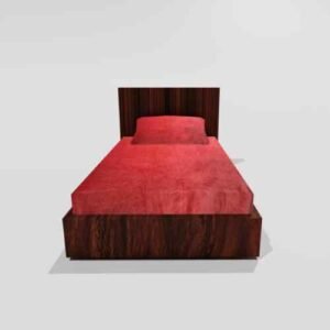 Winter Warm Soft Fitted Single Bedsheet With 1 Pillow Cover (Orange)1a