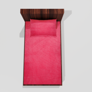 Winter Warm Soft Fitted Single Bedsheet With 1 Pillow Cover (Salmon)