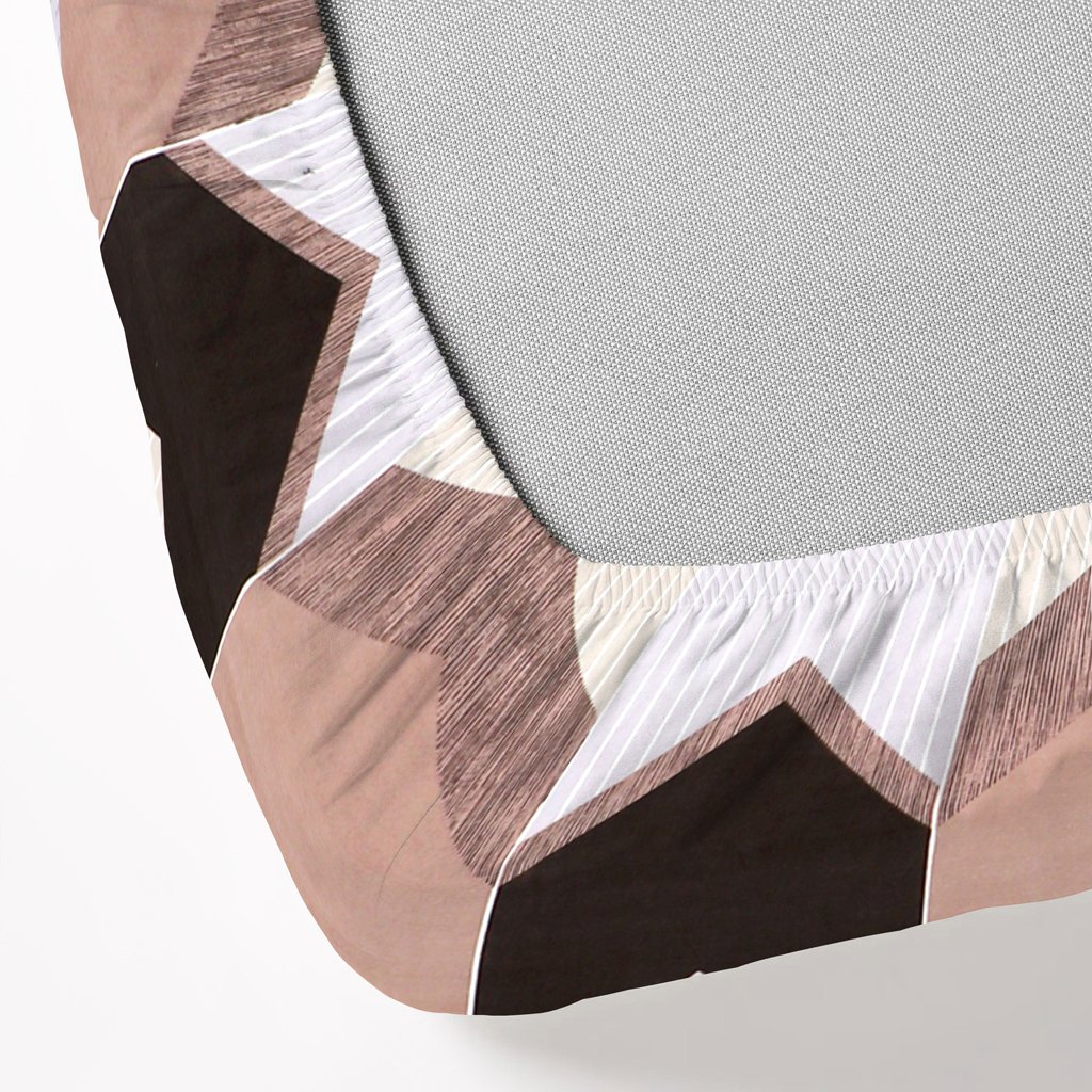 Elastic Fitted King Size Double Bed Sheet With 2 Pillow Covers (Green)