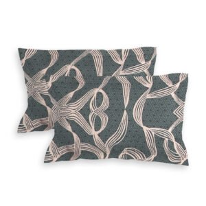 Elastic Fitted King Size Double Bed Sheet With 2 Pillow Covers (Grey)