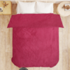 Winter Microfiber Flannel Reversible Double Bed Printed AC Comforter (Magenta)