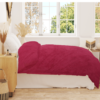 Winter Microfiber Flannel Reversible Double Bed Printed AC Comforter (Magenta)