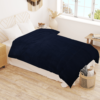 Winter Microfiber Flannel Reversible Double Bed Printed AC Comforter (Navy Blue)