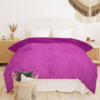 Winter Microfiber Flannel Reversible Double Bed Printed AC Comforter (Purple)