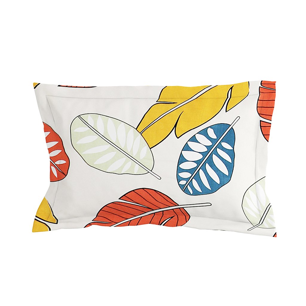 Single Glace Cotton Elastic Fitted Bed Sheet With One Pillow Cover (Multi)