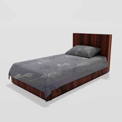 Cotton Single Flat Bed Sheet With 1 Pillow Cover (Grey)