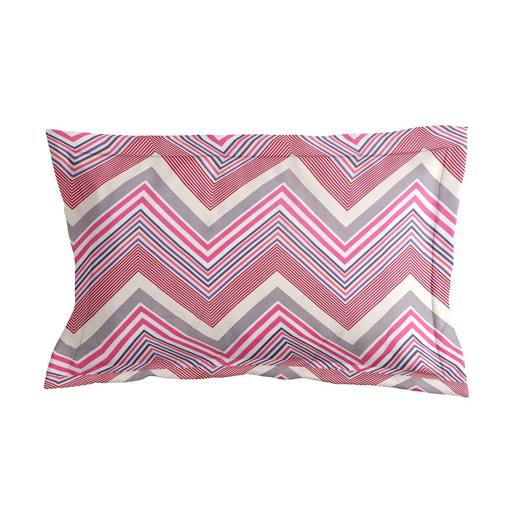 Single Glace Cotton Elastic Fitted Bed Sheet With One Pillow Cover (Pink)